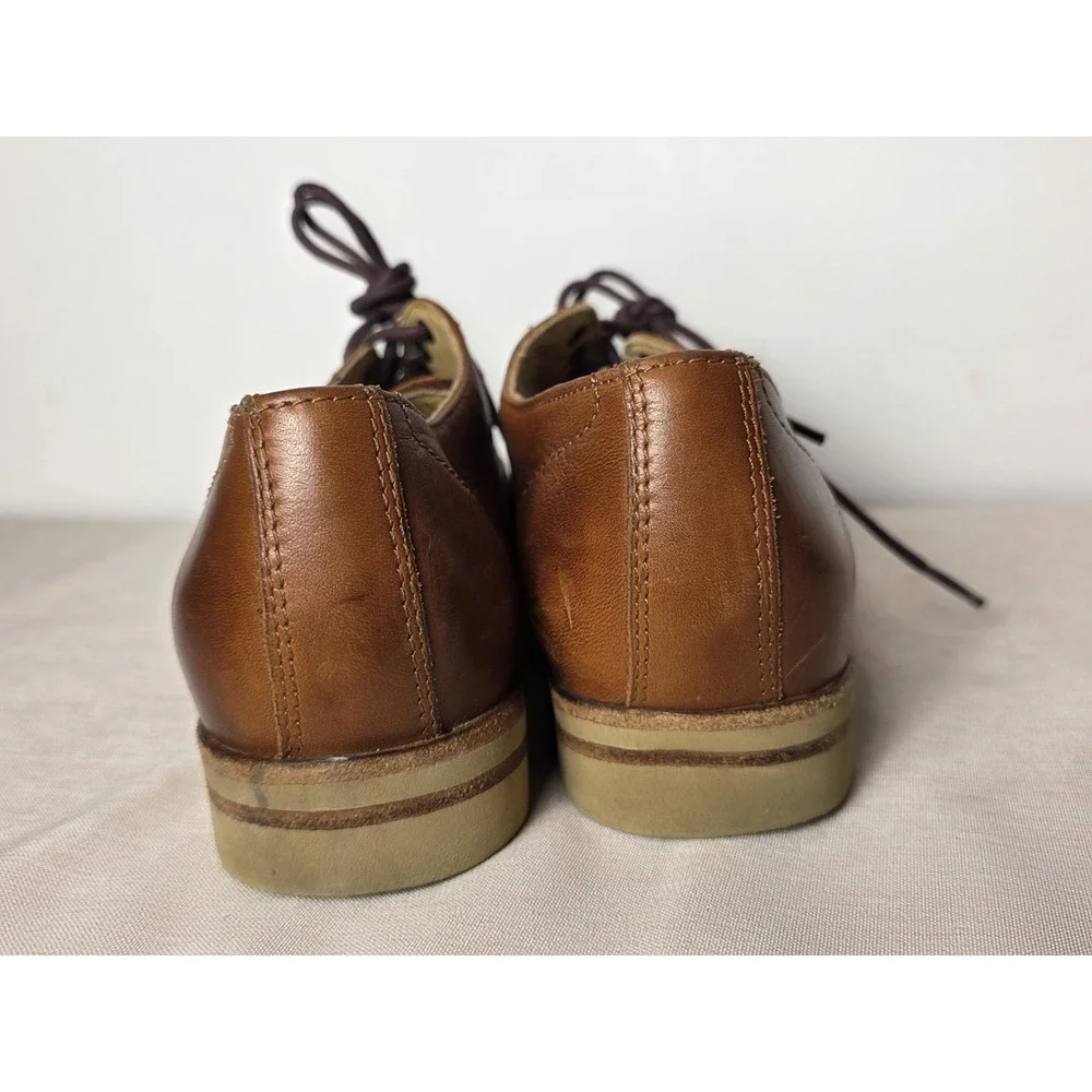 Frye Paul Oxford Saddle Leather Shoes Mens 8B Brown‎ Dress Shoes